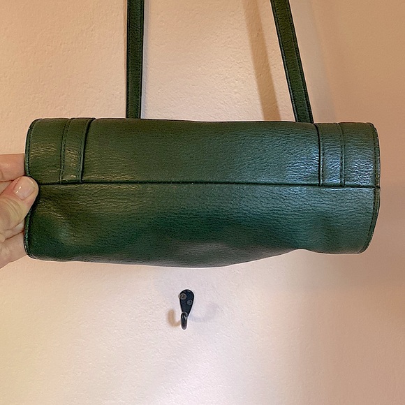 Anthropologie faux leather green terrace mini knot crossbody bag preppy boho - Picture 3 of 11